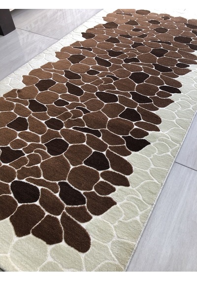 Saray Halı Klasik 10698 V 100X200 Kahve Krem 2 Metre Yolluk !
