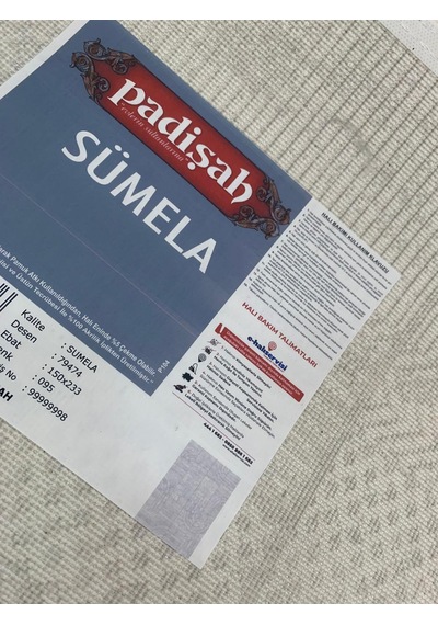 Padişah Halı Sümela 79474 095 Serisi Akrilik Salon Oturma Yatak Odası Halısı Gri
