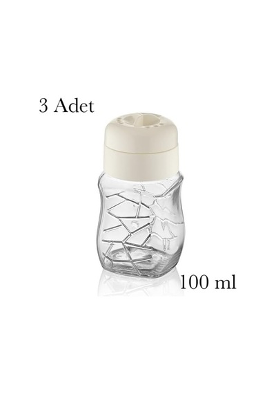 3 Adet 100 Ml Tuzluk Biberlik Cam Baharatlık Bpa İçermez Ev Ofis Lokanta Cafe Kırık Beyaz Çok Renkli