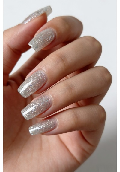 Gümüş Rengi Simli Kalıcı Oje - Nail Art Oje - Tpo İçermez - Glıtter Gel Polısh G2 57-g2