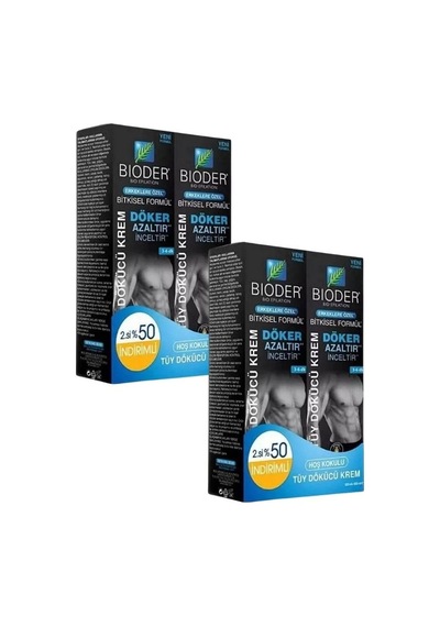 Bioder Erkekler İçin Tüy Dökücü Krem 2 x 100 ML