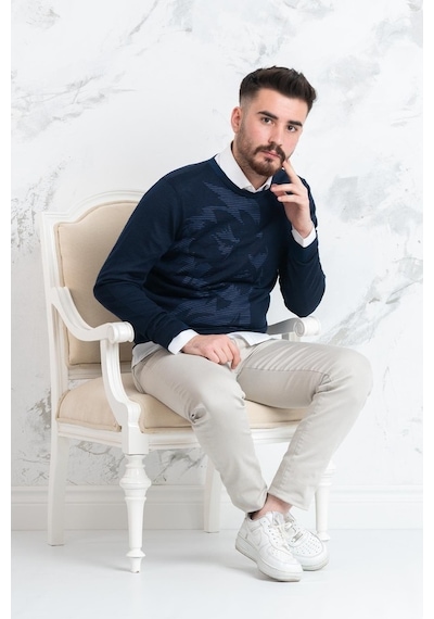 Ecer Slimfit Sıfır Yaka Ince Erkek Triko Kazak