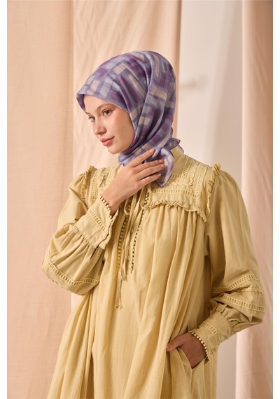 Silk Home Soft Eşarp 73096-29 Lila, Krem, Mor, Eflatun
