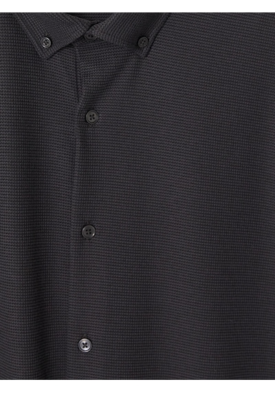 Lcw Vision Antrasit Slim Fit Dokulu Erkek Gömlek