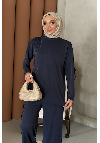 Riella Butik Ravel Tesettür Takım Lacivert