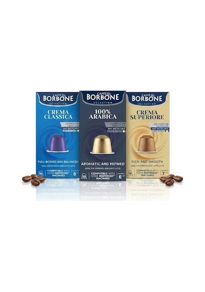 Caffe Borbone Classica Arabica Superiore 30'lu Nespresso Uyumlu Alüminyum Kapsül Kahve Deneme Seti 3x10