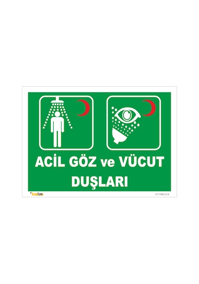 ACİL GÖZ VE VÜCUT DUŞLARI LEVHASI