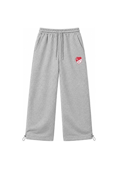 Zaee Türkiye Crest Nakışlı Ayarlanabilir Paça Baggy Eşofman Altı gri