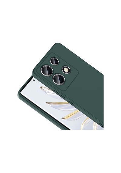 İnfinix Note 30 Vıp Kılıf İçi Kadife Lansman Kapak Koyu Yeşil