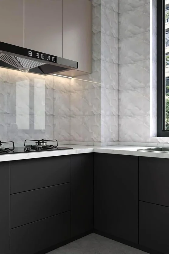 20 Adet 60x30 Pvc Esnek Duvar Paneli Açık Gri