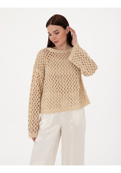 Pierre Cardin Kadın Bej Kazak /triko 50301176-vr011 Bej