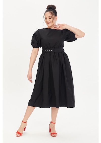 Myline Kemerli Poplin Elbise (503181790)