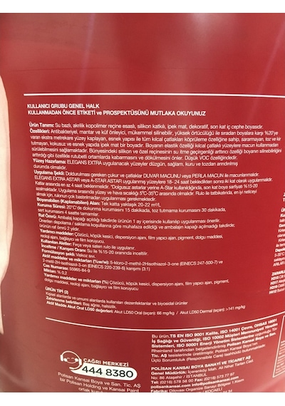 Polisan Elegans Extra Yarımat Antibakteriyel Küf Önleyici Boya (454675329)