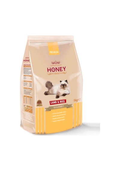 Honey Premium Gurme Kuzu Etli Pirinçli Yetişkin Kedi Maması 15 KG