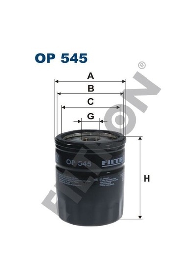 FILTRON OP545 Yağ Filtresi Doblo-Brava-Bravo-Fiorino-Tmpr-Tipo-Uno-SLX-Albea-Palio-Punto-Marea-Panda-Stilo