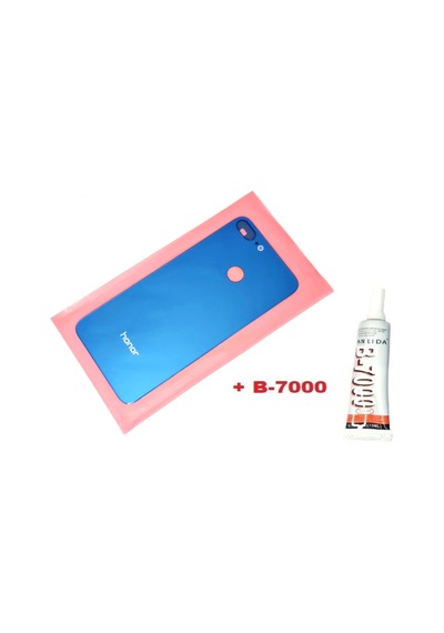 Tkgz - Honor 9 Lite Arka Pil Batarya Kapağı Cam+b-7000 Mavi