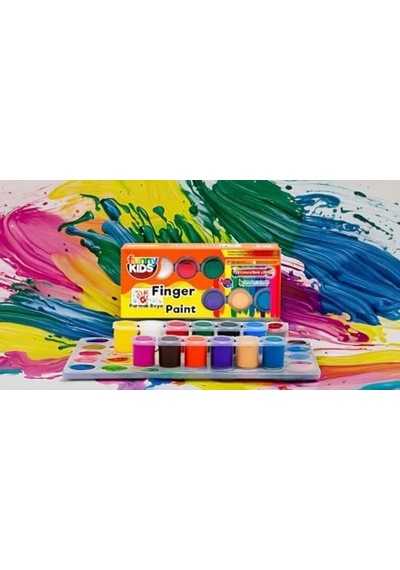Funny Kids Funny Kids Parmak Boyası 12 Renk X 25 Ml Set
