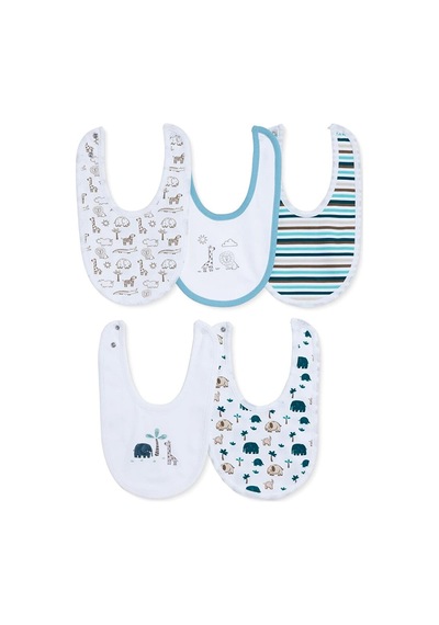 Baskılı Mama Önlük 5'li - Safari - Unisex 4 Adet