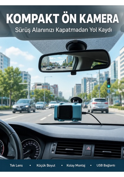 Kompakt Dash Kamera Usb Şarj Tf Kart Destekli Yeni Nesil - Lisinya Standart
