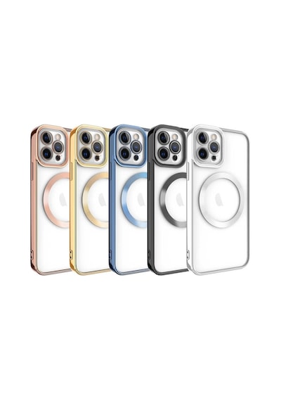 Apple Uyumlu iPhone 12 Pro Max Uyumlu Magsafe Wireless Şarj Özellikli Zore Setro Silikon-siyah -