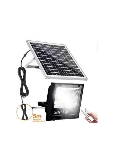 100w Solar Led Projektör Bahçe Aydınlatması Güneş Enerjili, Kumandalı