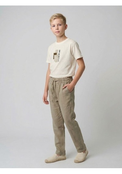 Zekids Erkek Çocuk Bağcıklı Rahat Kesim Pantolon-17178 Yeşil