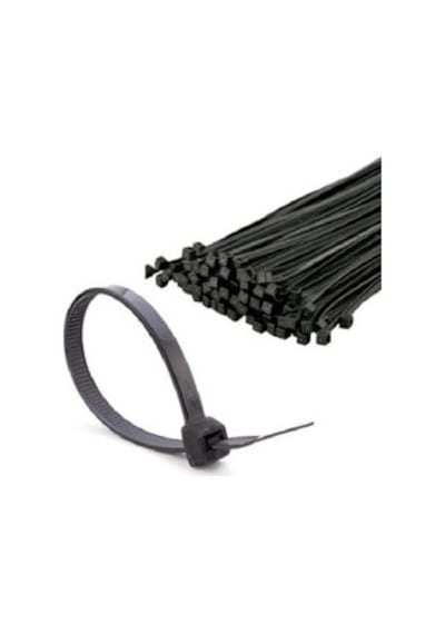 Pemsan 4.8 x 400 Plastik Cırt Kelepçe Kablo Bağı Siyah 100'lü Paket