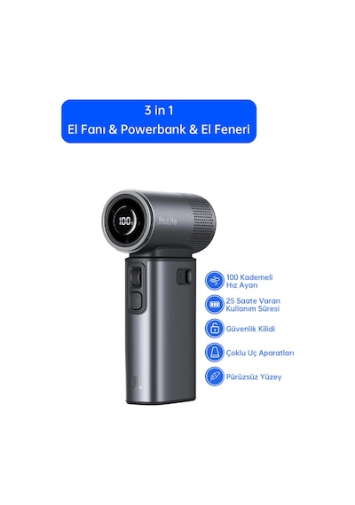 Jisulife Handheld Fan Ultra 2 9000mah Dark Gray