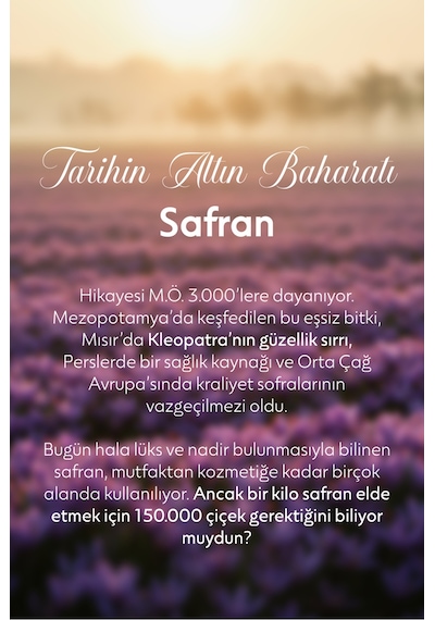 Safran Kolonya Amber Cam Şişe 100 Ml