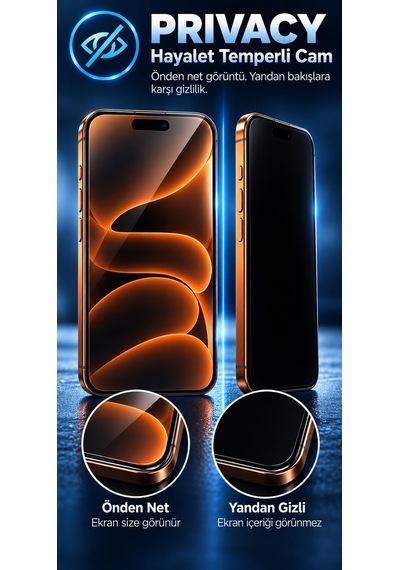 İphone 18 Pro Hayalet Temperli Cam Ekran Koruyucu 9h Perfect Fit