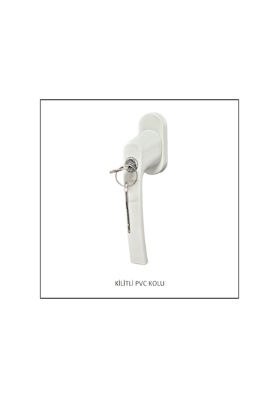 Pvc Doğrama Kolu, Alüminyum, Kilitli, Beyaz