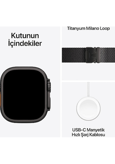 Apple MF1T4TU/A Watch Ultra 3 Gps + Cellular 49 MM Akıllı Saat (Distribütör Garantili)