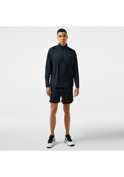 Under Armour Tech 2.0 1/2 Zipped Erkek Siyah Uzun Kollu T-shirt - 1328495 Siyah