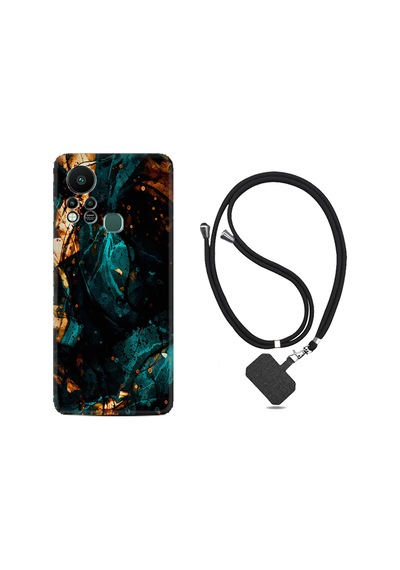 Infinix Hot 11S Kılıf İpli Boyun Askılı Desenli Silikon Karmaşa 1625