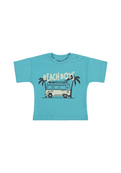 Civil Baby Beach Boys Baskılı 6-18 Ay Tişört - Yeşil Petrol