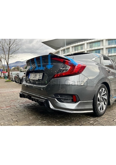 Honda Civic Fc5 2019-2021 Makyajlı Kasa Uyumlu Mugen Body Kit Seti Boyasız Plastik