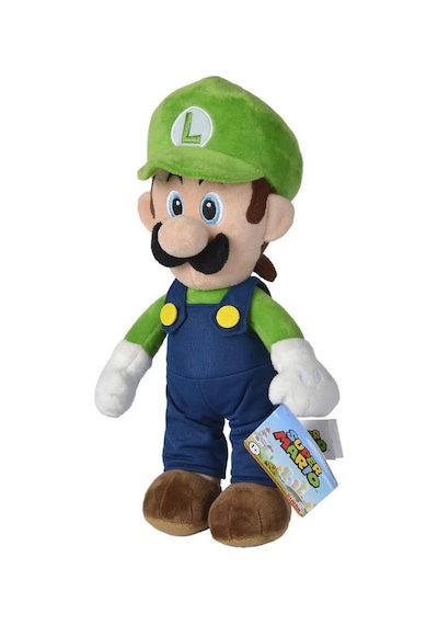 Super Mario Luigi Peluş Figür 30 Cm Çok Renkli