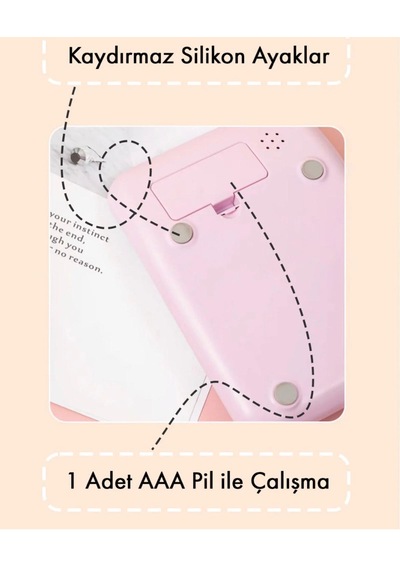 İtalyano Renkli Hesap Makinesi 124-Pembe