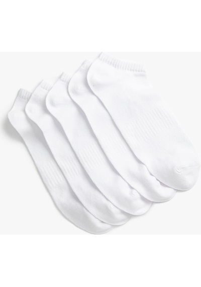 Koton Basic Patik Çorap Seti Dokulu 5'li Beyaz 3sam80078aa 3SAM80078AA000 Beyaz
