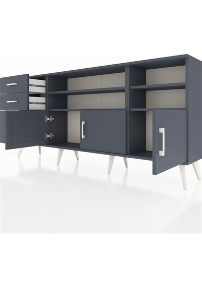 Arges Konsol 4 Raflı 3 Çekmeceli 3 Kapaklı 176x30x83 Antrasit-antrasit/antrasit Antrasit/antrasit Arges Konsol 4 Raflı 3 Çekmeceli 3 Kapaklı 176x30x83 Antrasit-antrasit/antrasit Antrasit/antrasit