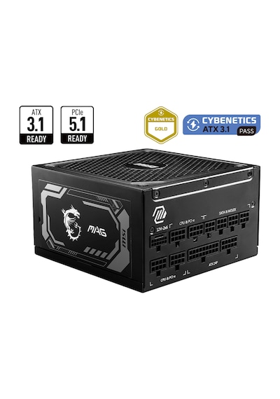 Msi PSU MAG A1250GL PCIE5 80+ Gold Full Modüler Güç Kaynağı