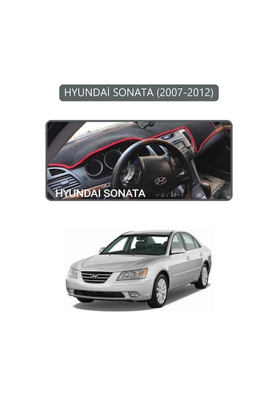 Hyundai Sonata 2007-2012torpido Koruma Halısı Gri Kenar