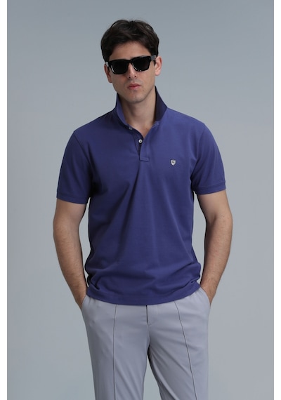 Lufian Erkek Laon Smart Polo T-shirt 111040164 Yeşil Mor
