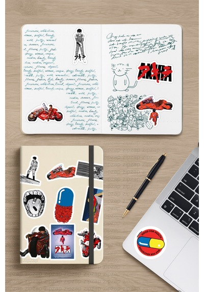 Akira Anime Sticker Paketi 20 Adet Çok Renkli