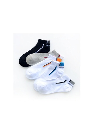 Bgk Unisex 5'li Spor Patik Çorap Renkli Extra Rahat Çok Renkli