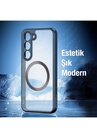 Dux Ducis Samsung S23 Plus Aimo Series Magsafe Premium Buzlu Sert Pc-tpu Kılıf- 5775 Renk: Siyah