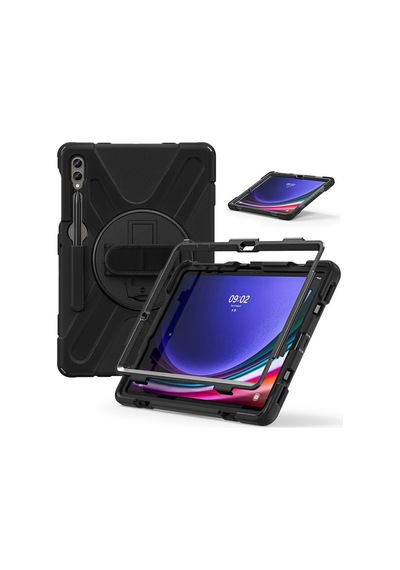 Galaxy Tab S9 Fe Plus 12.4 Uyumlu Amazing Tablet Kılıf Standlı Koruyucu Kapak Arka Kapak