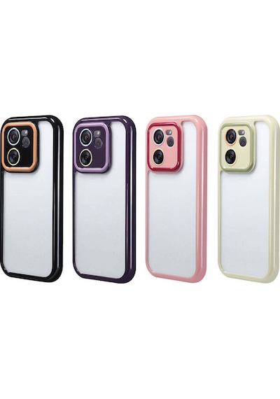 Xiaomi Mi 13t Kılıf Kamera Korumalı Renkli Kenar Ve Çerçeve Tasarımlı Zore Vitamin Kapak-derin Mor