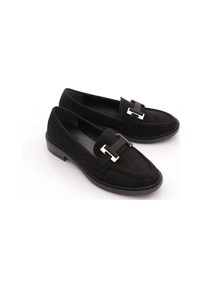 Dgn 2623004 Kadın Tokalı Loafer Ayakkabı Siyah
