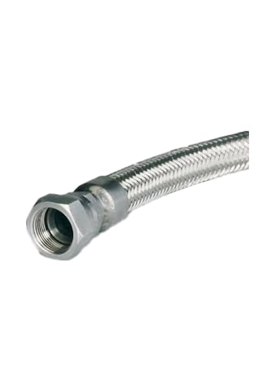 2 1/2" 16 Bar Paslanmaz Örgülü Hidrofor Hortumu Düz Flex Hortum Rakor & Nipel 60 Cm